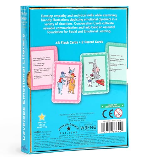 eeBoo: I Heard Your Feelings - 48 Conversation Flashcards, Develops Empathy Through Friendly Illustrations of Emotional Situations, Develop Social and Emotional Intelligence, for Ages 3 and up - style: I Heard Your Feelings