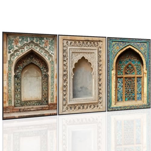 Islamic Wall Art Decor Poster Home Muslim Arabic Ayatul Kursi Al Fatiha Pictures Vintage Painting Calligraphy Canvas Prints Ramadan Artwork for Home Living Room (Poster-0B, 12x16 in, Unframed) - color: Poster-0B