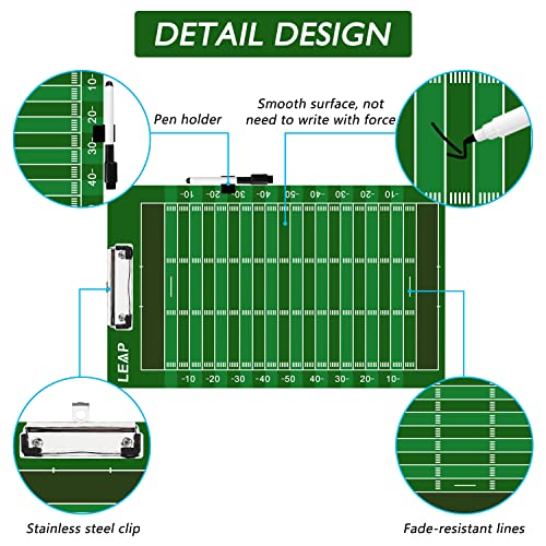 Coach Board Clipboard Premium Tactical Double-Sided Coach Marker Board with Full & Half Court Dry Erase Marker Board for Basketball Baseball Football Soccer Hockey Lacrosse & Volleyball Coahces - color: Football Clipboard