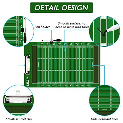 Coach Board Clipboard Premium Tactical Double-Sided Coach Marker Board with Full & Half Court Dry Erase Marker Board for Basketball Baseball Football Soccer Hockey Lacrosse & Volleyball Coahces - color: Football Clipboard