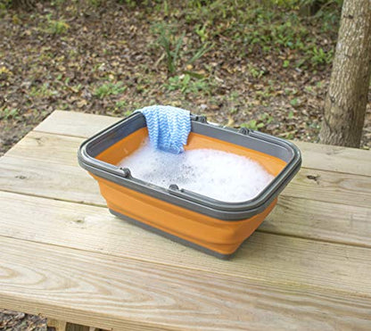 ust FlexWare Collapsible Sink with 2.25 Gal Wash Basin for Washing Dishes and Person During Camping, Hiking and Home | camping-cooking-utensils