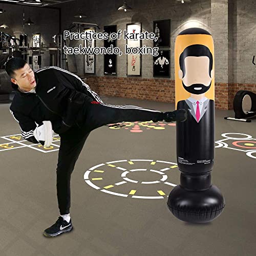 Inflatable Punching Bag for Adults and Kiddly, Free Standing Punching Bag, 58 Inch Boxing Bag, Kickboxing Bag, Punching Dummy for Karate and Taekwondo Practice