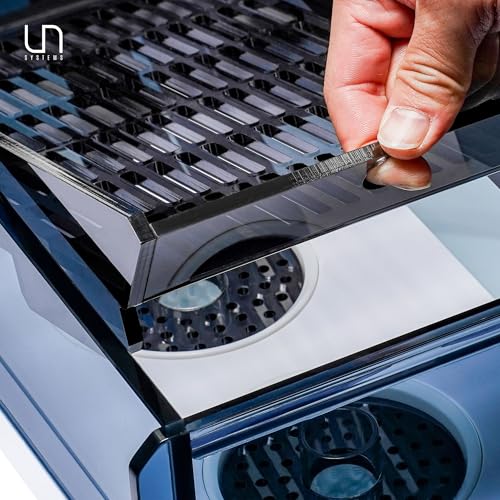 Ultum Nature Systems Filter Sock Silencer - 4” / 10 cm Acrylic Cover for UNS Reef System Sump - Fits 9cm ID, Reduces Splash Noise, Catches Debris, Integrated Handle, Aquarium Filter Accessory - 2 Pack
