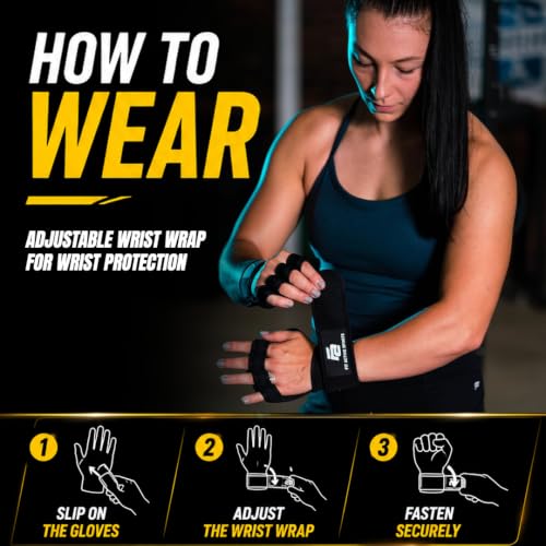 Fit Active Sports New Ventilated Weight Lifting Workout Gloves with Built-in Wrist Wraps for Men and Women - Great for Gym Fitness, Cross Training, Hand Support & Weightlifting. - size: X-Small