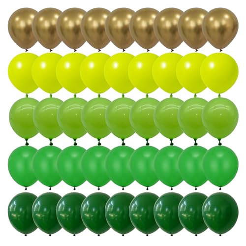 75pcs Green Balloons Dark Green and Metallic Gold Balloon Kit, 12Inch Different Shades Green Balloon for St Patrick's Day BIrish Festival Junle Safari Summer Party Decorations - color: St. Patrick's Day