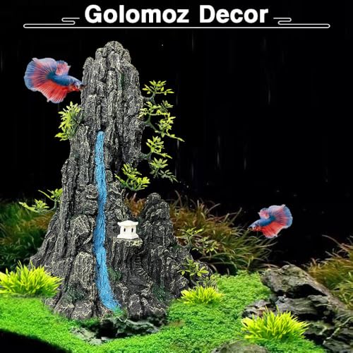 Extra Large N Tall Fish Tank Decoratons Aquarium Rock Cave Hideouts | Aquarium Rock Decor for Fish Tank,Aquarium Decorations Extra Large and Tall Decoration for Fish Tank - 13 Inches High