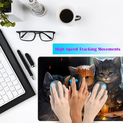 Commander Roleplay Desk Pad Mat Role Gaming XXL Big Mouse Pad Gaming Tabletop Game Gamer Gift - Mousepad XXL Laptop Computer Keyboard Pad with Stitched Edges Anti-Slip Funny Deskpad 31.5x15.7 in - color: Five Cats