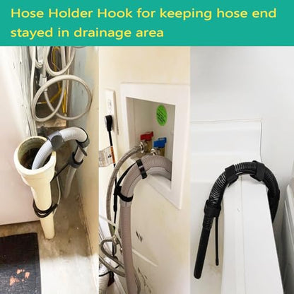 Universal Adjustable Washing Machine Drain Hose Holder Hook, Flexible Laundry Tub Discharge Hose Clip - Perfect for firmly fixing the washing machine hose in the sink for drainage.- No Hose