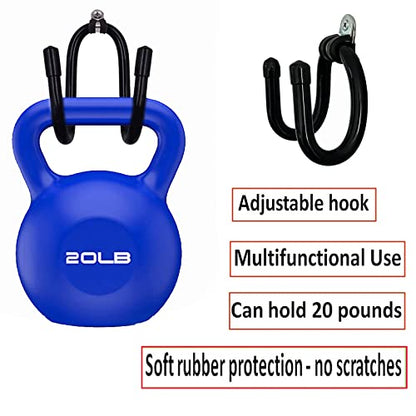 2 Pack Bar Clamp Hanger, Wall Storage Clip, Clamp Rack - Holds Any Size, Bends for Various Uses