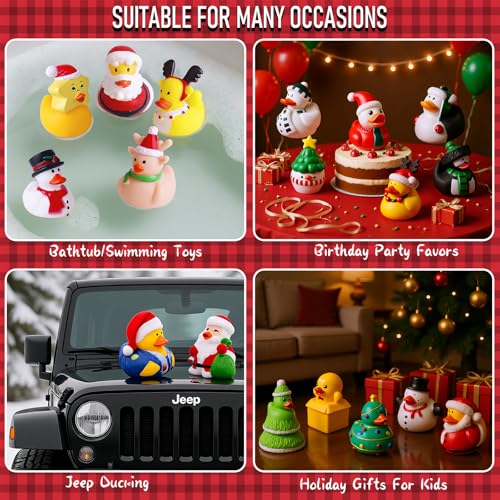 Intever Advent Calendar Christmas 2026, 24 Days of Surprise Rubber Ducks - color: Christmas