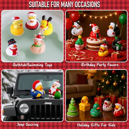 Intever Advent Calendar Christmas 2026, 24 Days of Surprise Rubber Ducks - color: Christmas