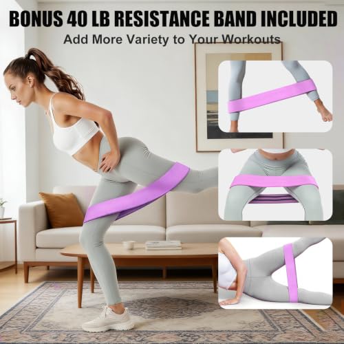 Pelvic Floor Exercise Device with 35 lb Resistance, Kegel and Inner Thigh Muscle Trainer, Home Workout Equipment for Postpartum Recovery, Women & Men, with Band - color: Purple