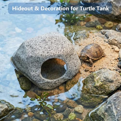 SpringSmart Aquarium Hideaway Rock Cave for Aquatic Pets to Breed, Play and Rest, Safe and Non-Toxic Ceramic Fish Tank Ornaments, Decor Stone for Betta