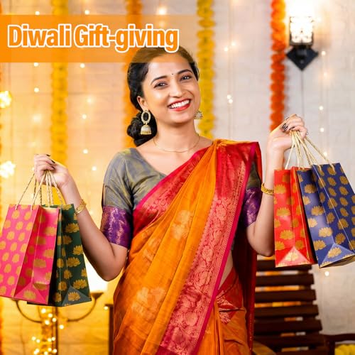 Lincia 16 Pcs Indian Return Gift Bags for Pooja Diwali Festival, Classic - style: Classic