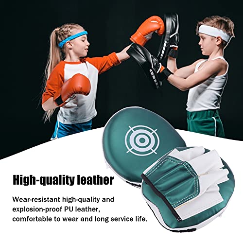 OUKENS Boxing Pads Mini Focus Mitts,PU Leather Boxing Curved Focus Punching Mitts Kids Mini Boxing Gloves Pads Boxing Target Pads for Kickboxing, MMA, Muay Thai, Punching Target, Martial Arts - color: 1 Piece Green