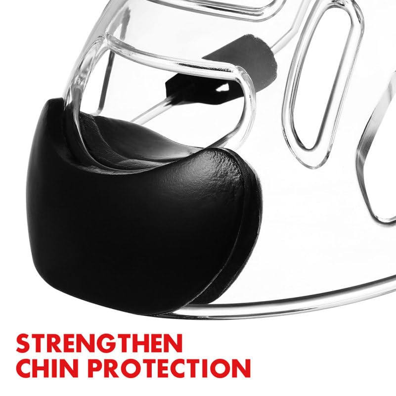 Toddmomy 2Pcs Detachable Face Protector Martial Art Headgear Sports Face Guard Sparring Protective Gear for Taekwondo Karate Training