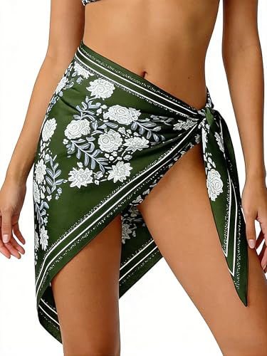 Triangle Shawls Scarf Head Hair Neck For Women Scarves Fashion Silk Feeling Lady Lightweight 51 * 23.6inch - color: K34-green Background With Large（51*23.6inch）