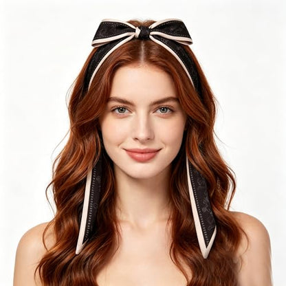 Silky Satin Long Skinny Head Scarf for Women - Neck Hair Scarf, Purse Bag Belt Accessory, Silk Feeling, 57"x5" - color: Black 08