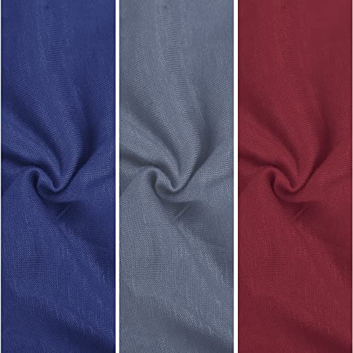 PURFUN 3 Pcs Muslim Inner Hijab Caps Women Solid Color Under Hijab Caps Stretchy Breathable Full Cover Undercap Tube Bonnet - color: Red+navy+grey