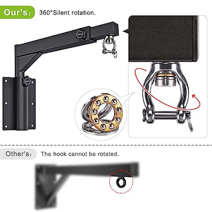 BeneLabel Wall Mount Heavy Bag Hanger, Heavy Duty Punching Bag Stand, Boxing Bag Bracket for Home Gym Indoor Outdoor, 800 LB Capacity - color: 13-17" Height Adjustment