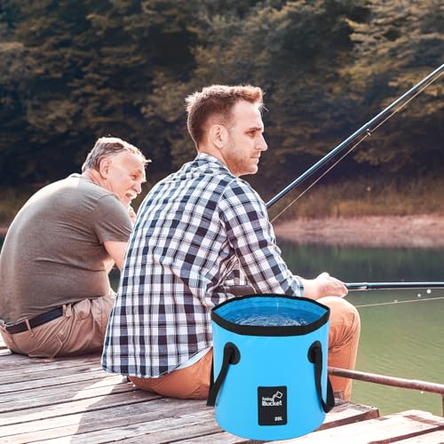 4 Pcs 5 Gallon Bucket Foldable Foldable Bucket with Handle 20L Outdoor Water Buckets Foldable for Camping Fishing Hiking to Hold Water Folding Container Carry Bag Lightweight
