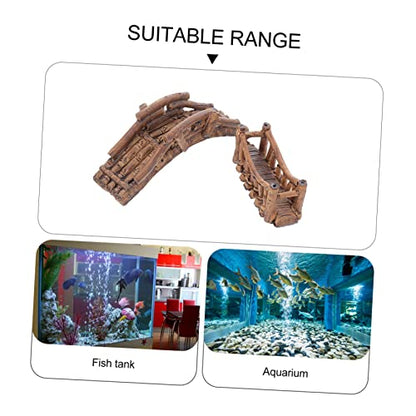 SUPVOX 2pcs Aquarium Bridge Decor Fish Tank Landscape Ornament Realistic Fish Hideout and Natural-Looking Design for Aquatic Environments