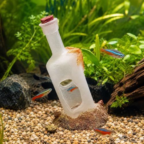 LUOZZY Small Shrimp Hideout for Aquarium Fish Tank Resin Fish Hideout Small Aquarium Cave Hideout for Home Office