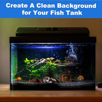 Aquarium Background, Aquarium Background Static Cling, Fish Tank Background, Fade-Resistant Aquarium Poster Background, 78.7" l X15.8 W, Black, 1 Set