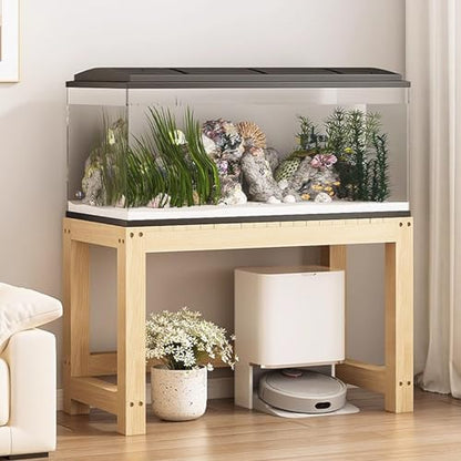 Thickened Solid Pine Wood Aquarium Stand, Multi-Functional Storage Rack With Anti-Slip & Quiet Design, Perfect For Home, Office, Pet Shop(90x35cm/35.4x13.8in) - size: 90x35cm/35.4x13.8in