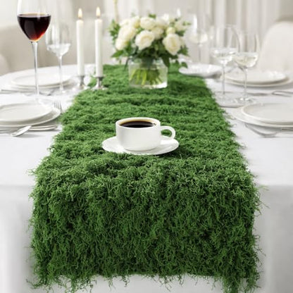 Fake Moss for Crafts 19.68" x 39.37" Artificial Moss for Indoor Plants Decorating Dark Green Faux Grass for Planters Crafts DIY Table Centerpieces Fairy Garden Floral Wedding 50 x 100cm