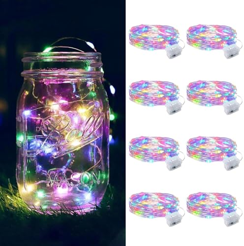 ZGWJ 8 Pack Multicolor Fairy Lights, Mini String Lights - color: Multicolor, size: 8P