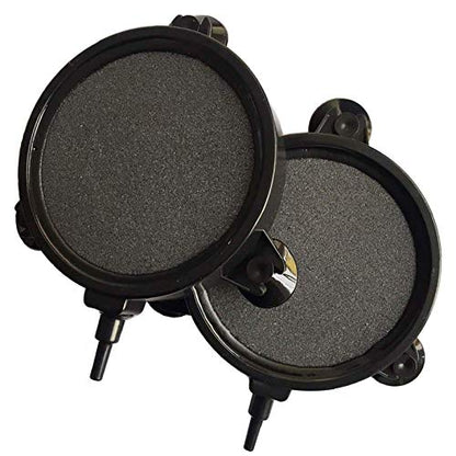 PINVNBY 4.2-Inch Air Stone Disc Bubble Diffuser with Suction Cups for Oxygenation in Fresh/Saltwater Tanks, Ponds, Hydroponic, Aquaponics, and as a Decorative Airstone for Aquariums - size: 2 PCS