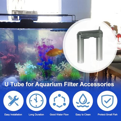Aquarium Filter Intake Extension Tube, U Tube Compatibility with Aquaclear Power Filter 70 110, for Aquaclear Intake Tube Keeps Water Crystal Clear,Replacement Tube Aquarium Filter Accessories