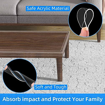 Clear Edge Protector Strip,1 Pack x 1.18in x 16.4FT | 2mm thick，Sharp Edge Wrap Cover Tape, Self Adhesive Protective Bumper Guards for Cabinet Door Desk Bed Furniture Waterproof - size: 1 Pack x 1.18in x 16.4FT