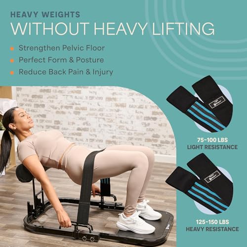 Lifepro GluteBlast Hip Thrust Machine – Foldable, Home Gym, 220 lb Cap | Sissy squat + hip thrust bench, powder-coated steel, PU leather pad, folds with wheels, 27.2"×45.3" glutes, hamstrings & core - style: Gluteblast Lite