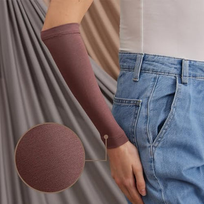 Modest Arm Cover | Jersey Arm Cover | Modest Sleeve Covering for Muslim Women - color: Rose Taupe