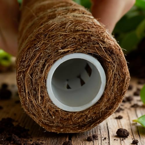 Moss Pole for Plants 4 Pack Natural Coco Coir Climbing Support Stakes with Plant Ties Indoor Monstera Plant Training Extension Poles 14.8inch Each Total 59.2inch - size: 38cm