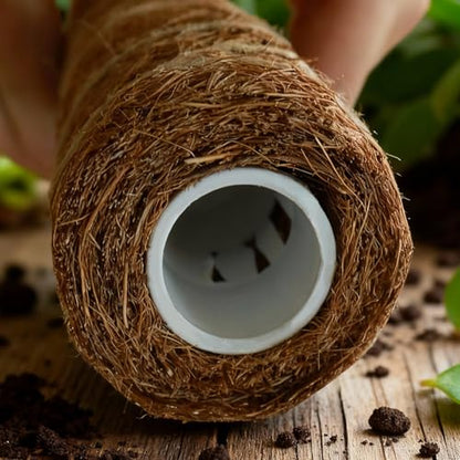 Moss Pole for Plants 4 Pack Natural Coco Coir Climbing Support Stakes with Plant Ties Indoor Monstera Plant Training Extension Poles 14.8inch Each Total 59.2inch - size: 38cm