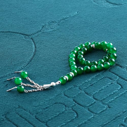 Z&Z living Space Soft Padded Prayer Mat – Extra Thick Comfort Rug for Home, Travel, Meditation, and Kneeling Support (Black and Green) - color: Black＆green