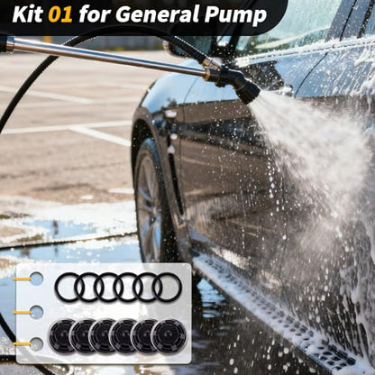 6 Pcs Pressure Washer Pump Check Valve Kit 1 K01 Replacement Valve Washer Bulk Rubber Inter Compatible with General Pump T1011 Ts1011 Ts1511 Ts2021 Ts2011 Ts1021 20 mm Series Pumps Tool