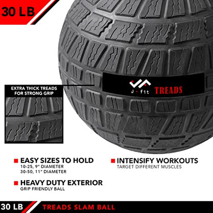JFIT JFIT Slam Ball - color: Treads Black, size: 30 LB
