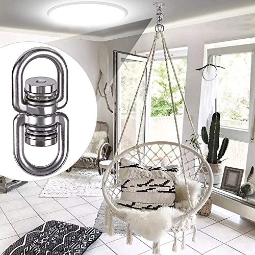 SELEWARE Heavy Duty Bearing Swing Swivel, 360° Rotation Hanging Accessory | Quiet Smooth Rotation, Supports Up to 1200LB, 1 Pack, Durable Design for Swings, Hammocks, Tire Swings and Heavy Bags - color: Swivel Only