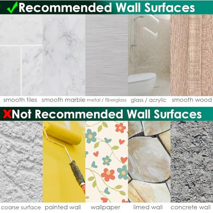 Shower Caddy Adhesive Replacement Stickers Sticker Shelf Basket Strips Suction Hooks Large Strong Hook (Transparent - 4 Packs - 3 Wire Hook) - color: Transparent - 4 Packs - 3 Wire Hook