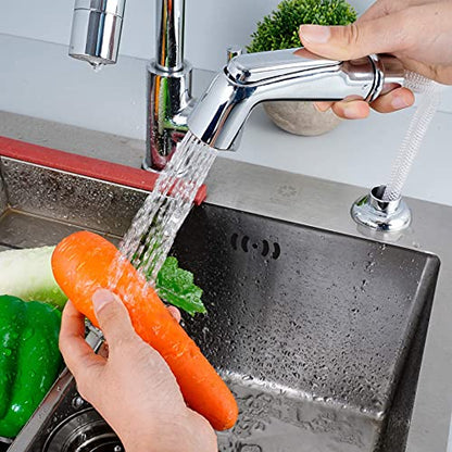 Universal Kitchen Sink Side Sprayer with Quick Side Connector Compatible with Moen Faucet Sprayer Replacement, Kitchen Sink Faucet Sprayer Attachment with Water Hose/Holder, Chrome Finish - color: Chrome