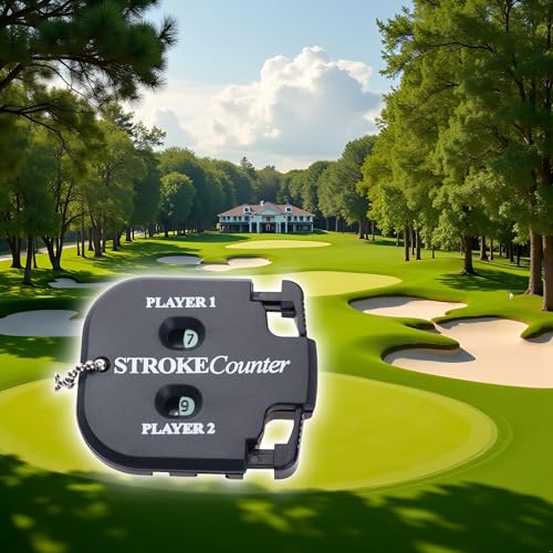 Black Golf Stroke Shot Putt Score Counter Golf Accessories, Two Digits Scoring Keeper with Key Chain Golf Training Aids Golf Club Bag Accessories