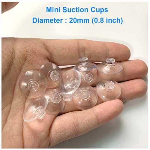 20mm 10 Pieces Mini Suction Cups Clear Without Hooks Without Holes, PVC Plastic Sucker Pads for Festival Decoration Wall Glass Home Car - size: 20mm 10pcs