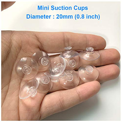 20mm 10 Pieces Mini Suction Cups Clear Without Hooks Without Holes, PVC Plastic Sucker Pads for Festival Decoration Wall Glass Home Car - size: 20mm 10pcs