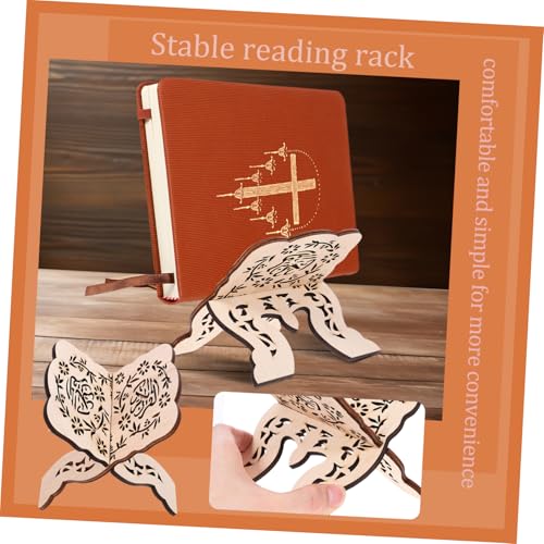VILLCASE Wooden Reading Stand for Desk Multi-Functional Bible Book Holder Creative Design Space-Saving for Home Office Library Temple and Buddhist Hall Reading - color: Picture 1