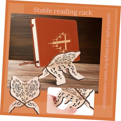 VILLCASE Wooden Reading Stand for Desk Multi-Functional Bible Book Holder Creative Design Space-Saving for Home Office Library Temple and Buddhist Hall Reading - color: Picture 1