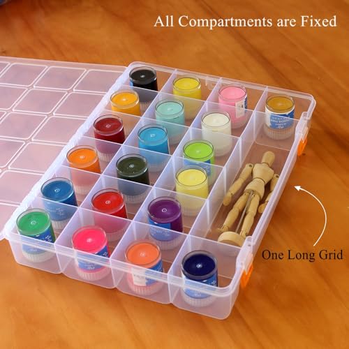 3 Pack Mixed Size Clear Plastic Storage Box Organizer Case with Fixed Compartment for Small Parts, Jewelry, Diamond, Craft Supplies, Sewing Kit, DIY Accessories - size: Mixed Size